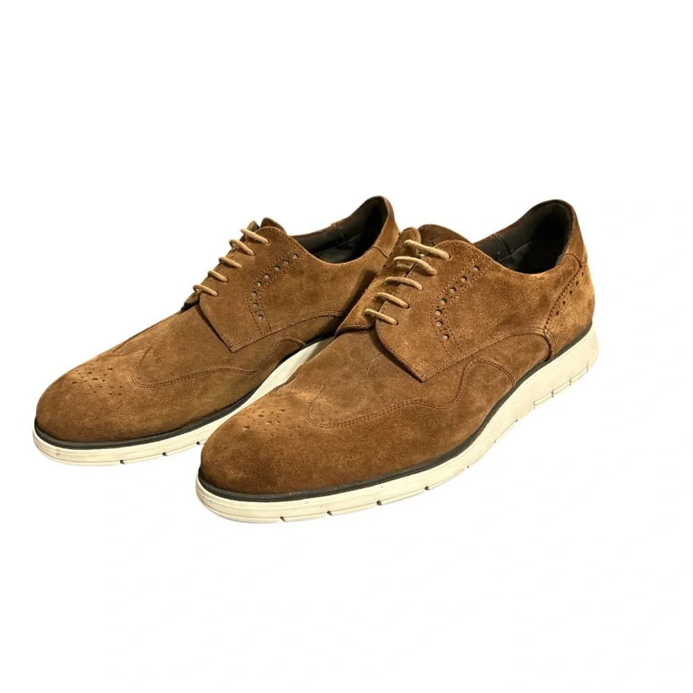 Charles Tyrwhitt Men's Brown Suede Loafer, Wingtip Sneakers, Derby Size 10